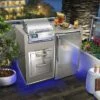 Fire Magic Electric Grill Island Bundle With Refrigerator & Double Drawers - ID251-R-44SM -BBQDIRECT Sales fm id251 r 44sm lifestyle