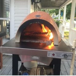 HPC Forno Dual Fuel Wood & Gas Glass Tile Pizza Oven With Cart - FDP-FORNO -BBQDIRECT Sales forno lifestyle
