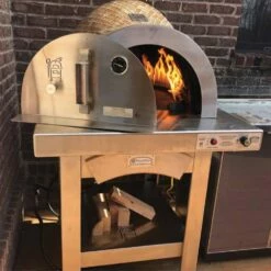 HPC Forno Dual Fuel Wood & Gas Glass Tile Pizza Oven With Cart - FDP-FORNO -BBQDIRECT Sales forno lifestyle 4