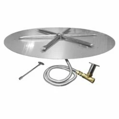 Firegear 34 Inch DIY Flat Pan Fire Pit Burner Kit - Match Light - ID-26347-FPB-34DBSMT-N