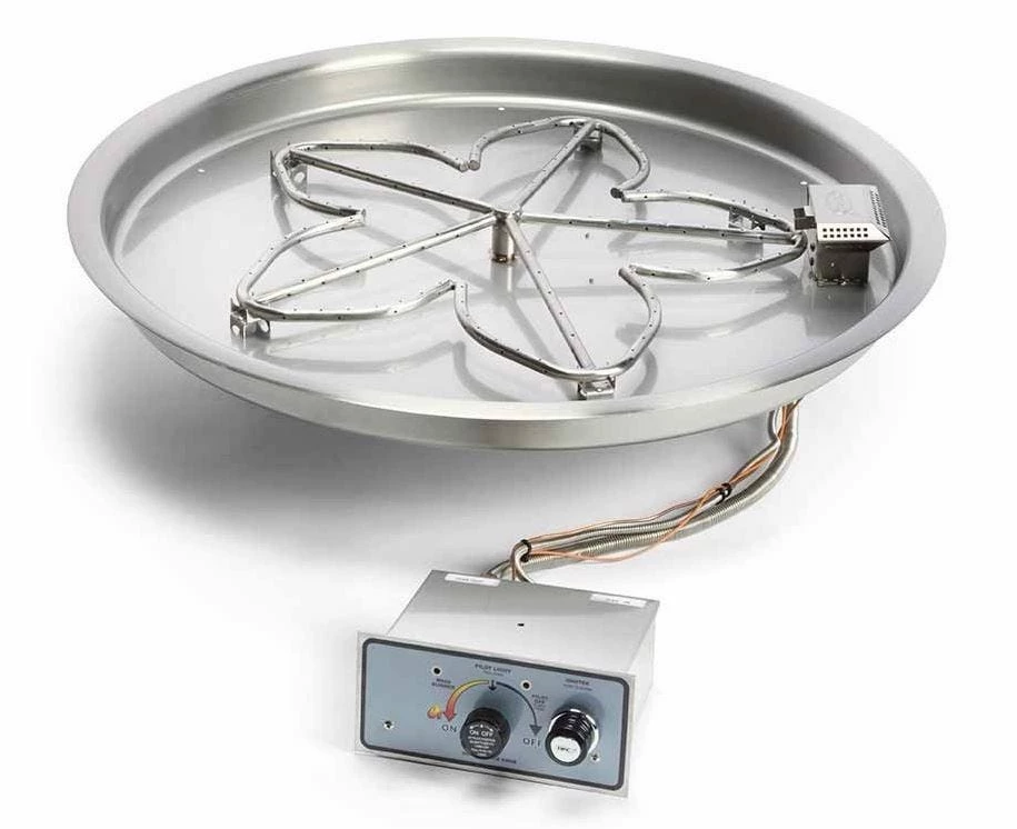HPC 31 Inch Bowl Pan Fire Pit Kit- Push Button/Match Light 3 HPC 31 Inch Bowl Pan Fire Pit Kit- Push Button/Match Light