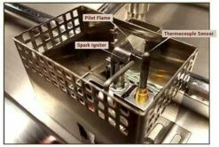 HPC 24 -Inch Gas Trough Burner Fire Pit Kit - Push Button / Flame Sensing - FPPK24-TRGH-FLEX -BBQDIRECT Sales fppk pilot assy 2 4