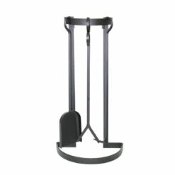 Enclume Half Circle Fireplace Tool Set Hammered Steel Finish- FPTS20 HS