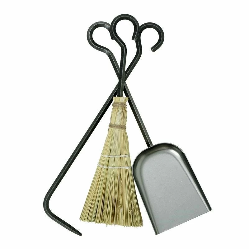 Enclume Short Fireplace Tools Only 3-Pieces Hammered Steel Finish - FPTS2 FT Set HS 3 Enclume Short Fireplace Tools Only 3-Pieces Hammered Steel Finish - FPTS2 FT Set HS