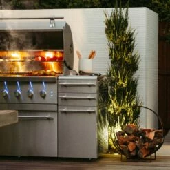 American Made Grills Freestanding Encore 36 Inch Hybrid Grill - Propane - ENCFS36-LP -BBQDIRECT Sales freestanding encore hybrid grill outdoor lifestyle firewood 800x800 1