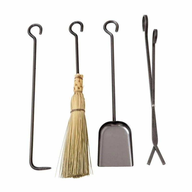 Enclume Long Fireplace Tools Only 4-Pieces Hammered Steel Finish - FT Set WT HS 3 Enclume Long Fireplace Tools Only 4-Pieces Hammered Steel Finish - FT Set WT HS