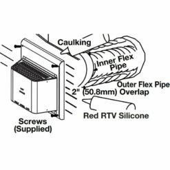 Napoleon 4" X 7" Gas Direct-Vent Pipe Components -BBQDIRECT Sales gd7rvk 1