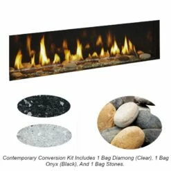 Majestic Echelon II Gas Direct Vent Linear Fireplace - 48" -BBQDIRECT Sales glass contemporary conversion 4