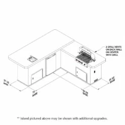 Bull Gourmet Q BBQ Island -BBQDIRECT Sales gourmet q angle 1