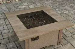 The Outdoor GreatRoom Company Square Tempered Grey Glass Burner Cover For 24" Crystal Fire Burners -BBQDIRECT Sales greyglasscover2424jpg
