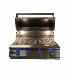 Buck Grill 32" Grill Package With Side Burner, Cover, Access Doors And Island Vents -BBQDIRECT Sales grill head 32 inch 4 burner system open 7