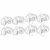 Firegear Glass Wind Guard Corner Bracket Set, 8-Pieces - GWS-BRACKET-S