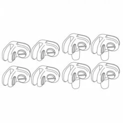 Firegear Glass Wind Guard Corner Bracket Set, 8-Pieces - GWS-BRACKET-S