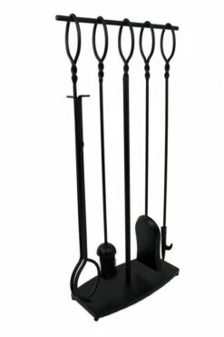 Enclume 4 Pc Twist Top Fireplace Tool Set Black - HFPTS2 BK