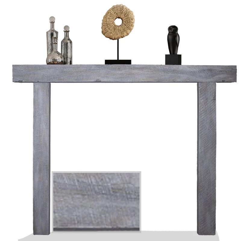 Lexington Hearth Hitching Post Weathered Grey Non-Combustible Mantel Surround- SUR-3-LH-WG 3 Lexington Hearth Hitching Post Weathered Grey Non-Combustible Mantel Surround- SUR-3-LH-WG