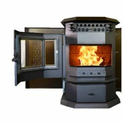 Comfortbilt HP22-Brown Pellet Stove - Heats Up To 2800 Square Feet -BBQDIRECT Sales hp22 brown open 1024x1024