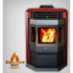 Comfortbilt HP22-Burgundy-SS Pellet Stove - Heats Up To 2800 Square Feet -BBQDIRECT Sales hp22 burgundy ss