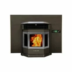 Comfortbilt HP22i-Black-SS Pellet Insert - With Faceplate - Heats Up To 2800 Square Feet