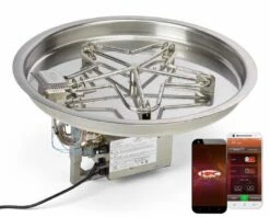HPC 37-Inch Electronic Ignition Bowl Pan Gas Fire Pit Kit - PENTA37EI