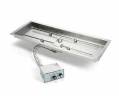 HPC 54-Inch X 16-Inch Push Button/Flame Sensing Rectangular Fire Pit Burner Kit- FPPK54X16-H