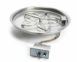 HPC 37 Inch Bowl Pan Fire Pit Kit- Push Button- PENTA37FPPK-FLEX