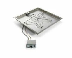 HPC 36-Inch Push Button/Flame Sensing Square Bowl Burner Kit - FPPK36-SQBL-FLEX-B -BBQDIRECT Sales hpc fppk square bowl 1 1