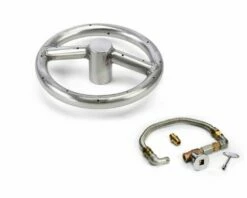 HPC 6 -Inch Stainless Steel Round Burner Kit With Flex, Valve, Key, And Fittings - FPS6 KIT-B -BBQDIRECT Sales hpc fps 6 12 3
