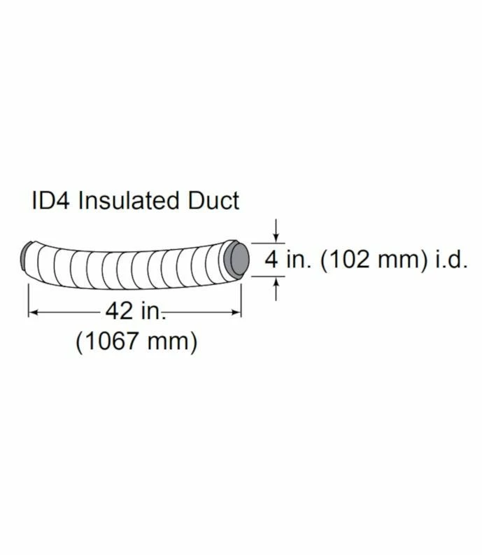Majestic 4 Inch Insulated Flex Duct For Outside Air - Includes Two 42 Inch Sections 3 Majestic 4 Inch Insulated Flex Duct For Outside Air - Includes Two 42 Inch Sections