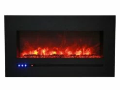 Amantii - Linear Electric Fireplace Series - WM-FML-48-5523-STL -BBQDIRECT Sales img 0799amsf glass 03 orange 800 1
