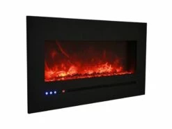 Amantii - Linear Electric Fireplace Series - WM-FML-88-9623-STL -BBQDIRECT Sales img 0833amsf glass 03 orange 800 7