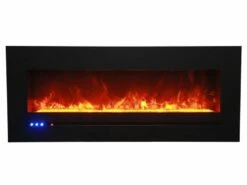 Amantii - Linear Electric Fireplace Series - WM-FML-88-9623-STL -BBQDIRECT Sales img 0891amsf glass 10 yelloworange 800