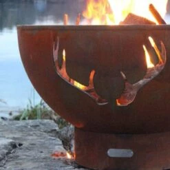 Fire Pit Art 36 Inch Gas Fire Pit - Antlers -BBQDIRECT Sales img 7953 resized 05089