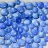 American Specialty Glass 1/4 Inch To 3/8 Inch Azure Mist Jelly Bean Fire Glass - 10 Pounds -BBQDIRECT Sales jazurem2 10