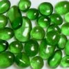 American Specialty Glass 3/8 Inch To 1/2 Inch Green Apple Jelly Bean Fire Glass - 10 Pounds -BBQDIRECT Sales jgreena3 10