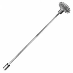 Firegear Polished Chrome Gas Valve Key For 1/4 And 5/16-inch Sockets, 12-inch - KEY-PC-12