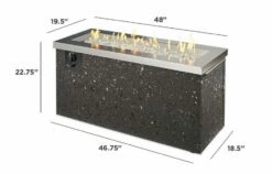 The Outdoor Greatroom Stainless Linear Key Largo Gas Fire Pit Table - KL-1242-SS -BBQDIRECT Sales kl 1242 ss dimensions