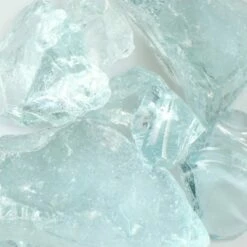 American Specialty Glass 1/2 Inch To 1 Inch Crystal Teal Fire Glass - 10 Pounds