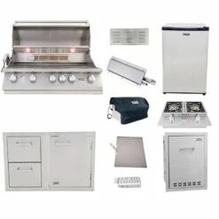 Lion 7-Piece Outdoor Kitchen Package With L90000 Built-In Grill - L90000 Package 1 -BBQDIRECT Sales lion l90000.package.1