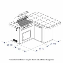 Bull BBQ Island - Little Q -BBQDIRECT Sales little q dims angle