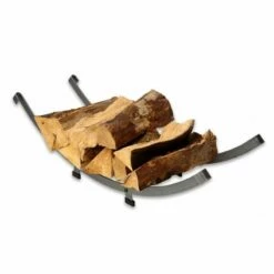 Enclume Arch Basket Fireplace Log Rack Hammered Steel Finish - LR24 HS