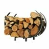 Enclume Hoop Fireplace Log Rack With Handle Hammered Steel Finish - LR34 HS 1 Enclume Hoop Fireplace Log Rack With Handle Hammered Steel Finish - LR34 HS -BBQDIRECT Sales lr34 hs