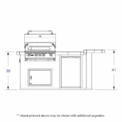 Bull Luxury Q BBQ Island -BBQDIRECT Sales luxury q dims front