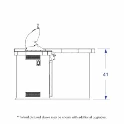 Bull Luxury Q BBQ Island -BBQDIRECT Sales luxury q dims side