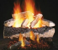 Magnificent Split Oak 24" Vented Gas Log Set - Convertible Safety Pilot