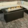 The Outdoor Greatroom Monte Carlo Linear Gas Fire Pit Table - MCR-1242-BLK-K