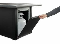 The Outdoor Greatroom Monte Carlo Linear Gas Fire Pit Table - MCR-1242-BLK-K -BBQDIRECT Sales mcr 1242 blk kdoor