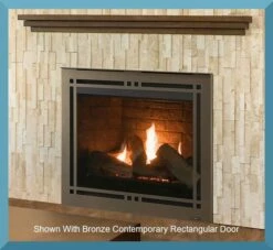 Majestic Meridian Platinum Gas Direct Vent Fireplace - 36" 32 Majestic Meridian Platinum Gas Direct Vent Fireplace - 36" -BBQDIRECT Sales meridian contemp door 1