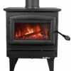 Buck Stove Model 21 Wood Stove With Blower - Heats Up To 1800 Square Feet -BBQDIRECT Sales model21 blackdoor newlegs center 1