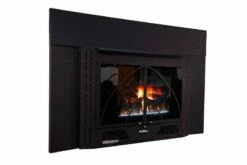 Buck Stove 32-Inch Ventless Gas Fireplace Insert With Blower - 34 Contemporary -BBQDIRECT Sales model34 contemp blacktrimkit esb right 1
