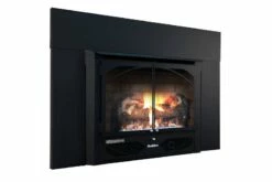 Buck Stove 32-Inch Ventless Gas Fireplace Insert With Blower - Model 384 -BBQDIRECT Sales model384 blacktrimkit right 1 1